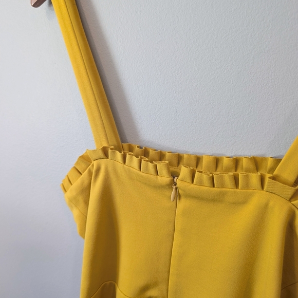 Amanda Uprichard Yellow Ruffled Peplum Tank Top - Picture 5 of 8